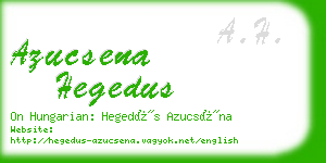 azucsena hegedus business card
